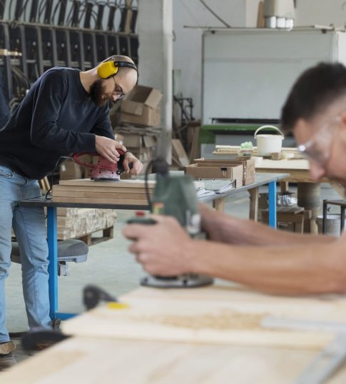 man-working-cutting-mdf-board